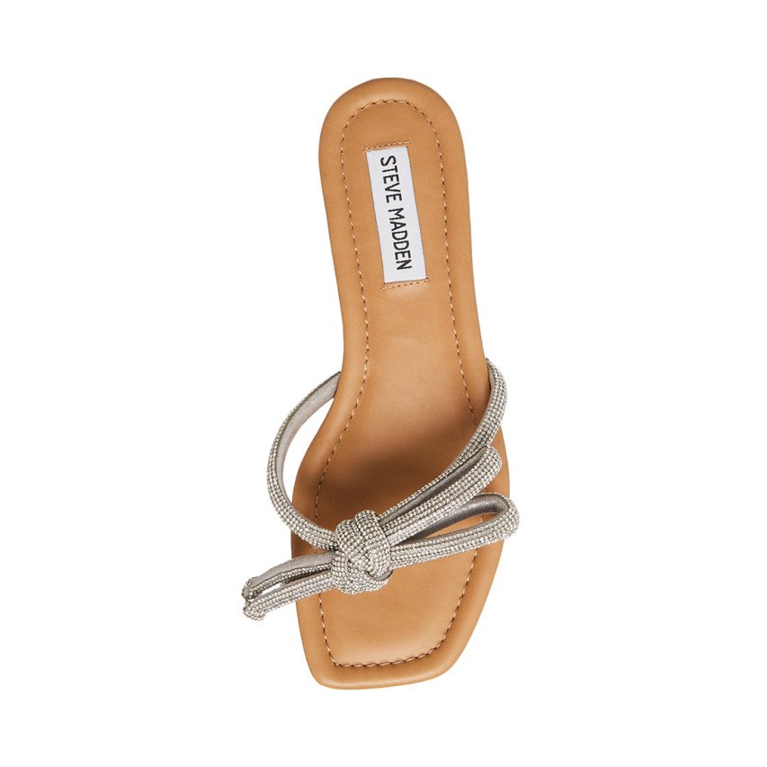 Silver Steve Madden Maura-r Women's Slides | PH 1803VDY